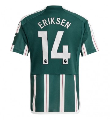 Lacne Muži Futbalové dres Manchester United Christian Eriksen #14 2023-24 Krátky Rukáv - Preč